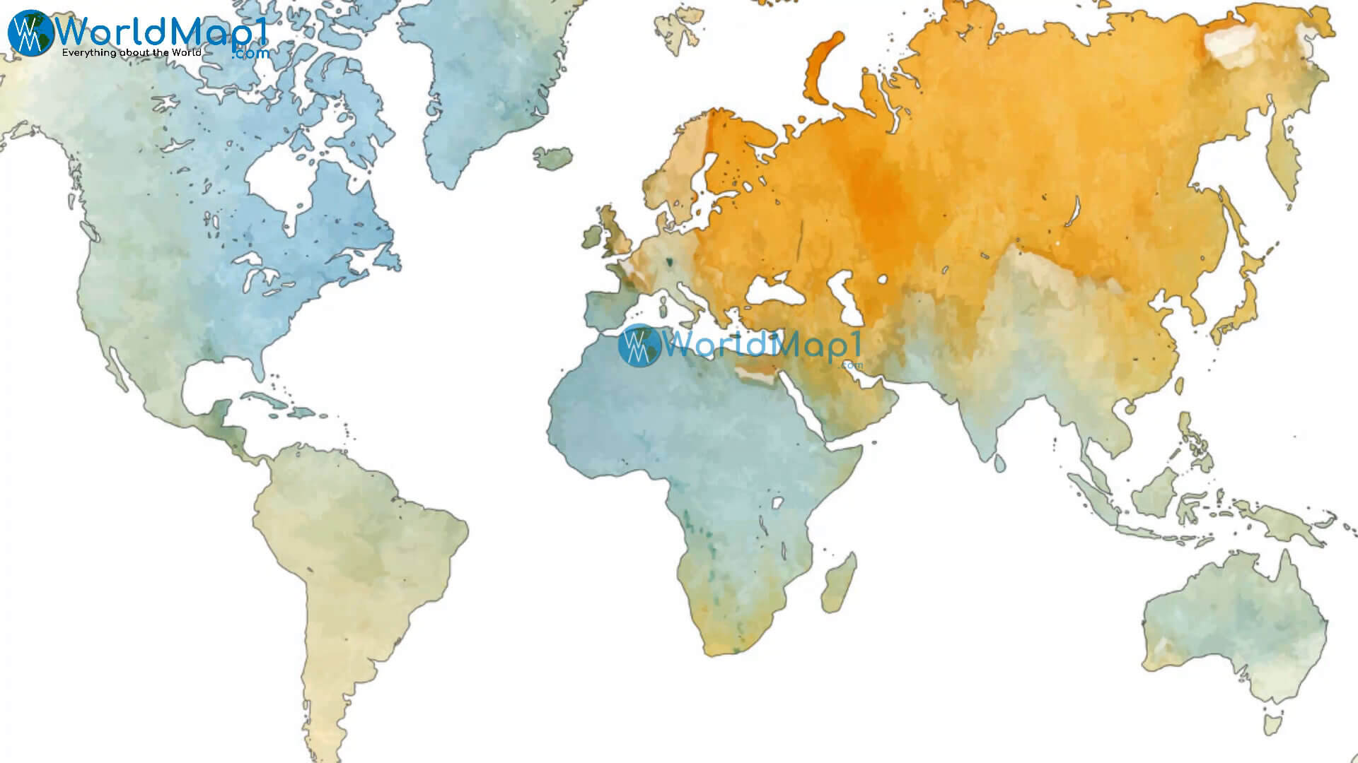 World Countries Temperature Map